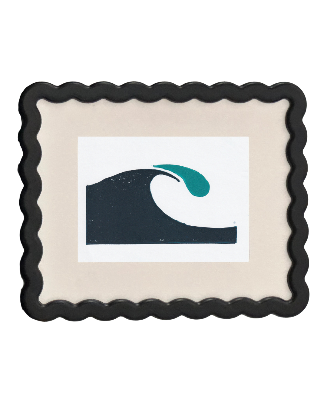 Crested Wave Linocut Print