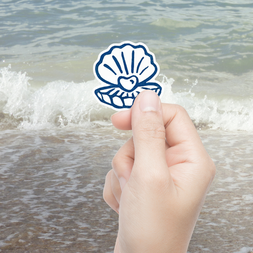 Heart of Pearl Sticker | 2" Waterproof Vinyl Sticker