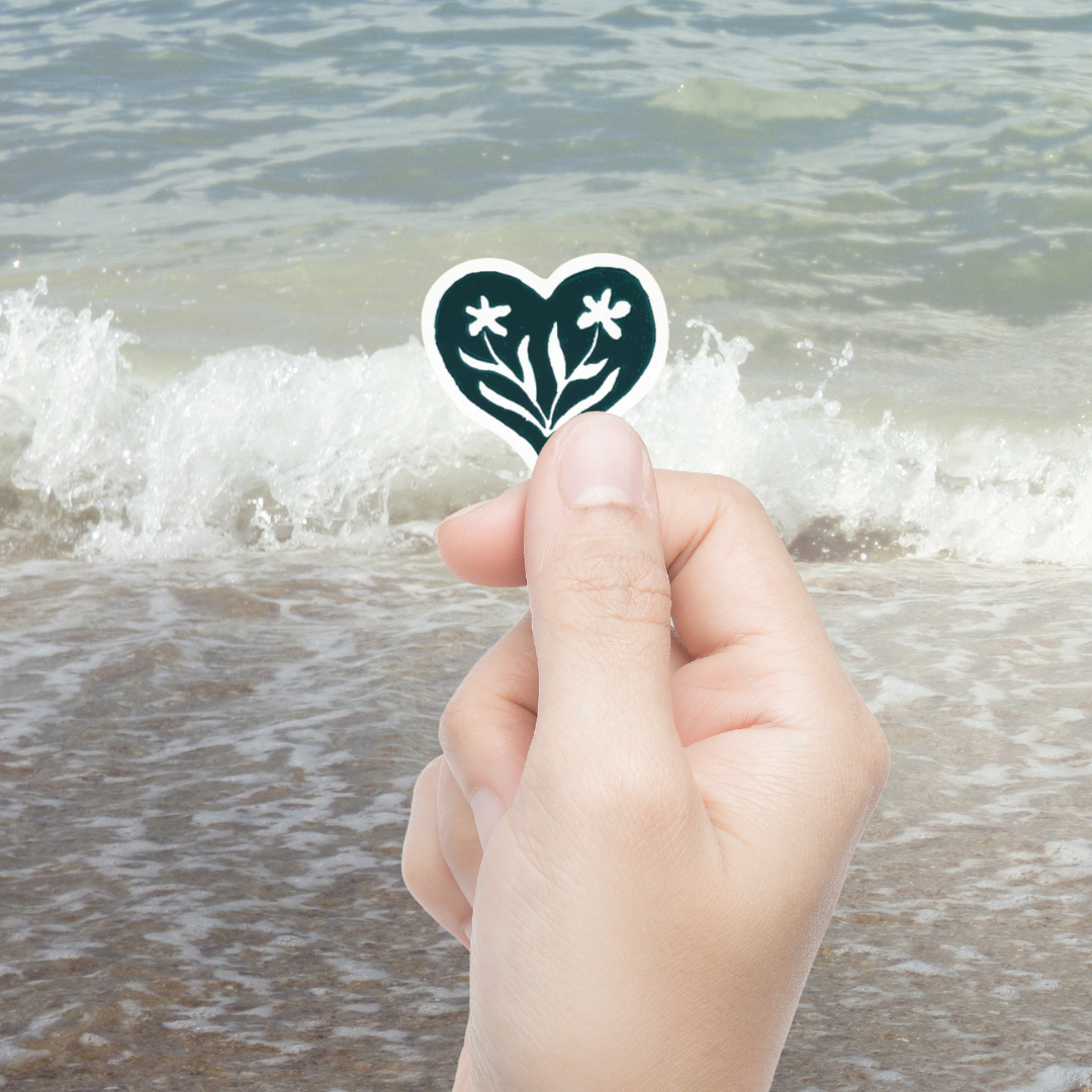 Garden Heart Sticker | 1" Waterproof Vinyl Sticker