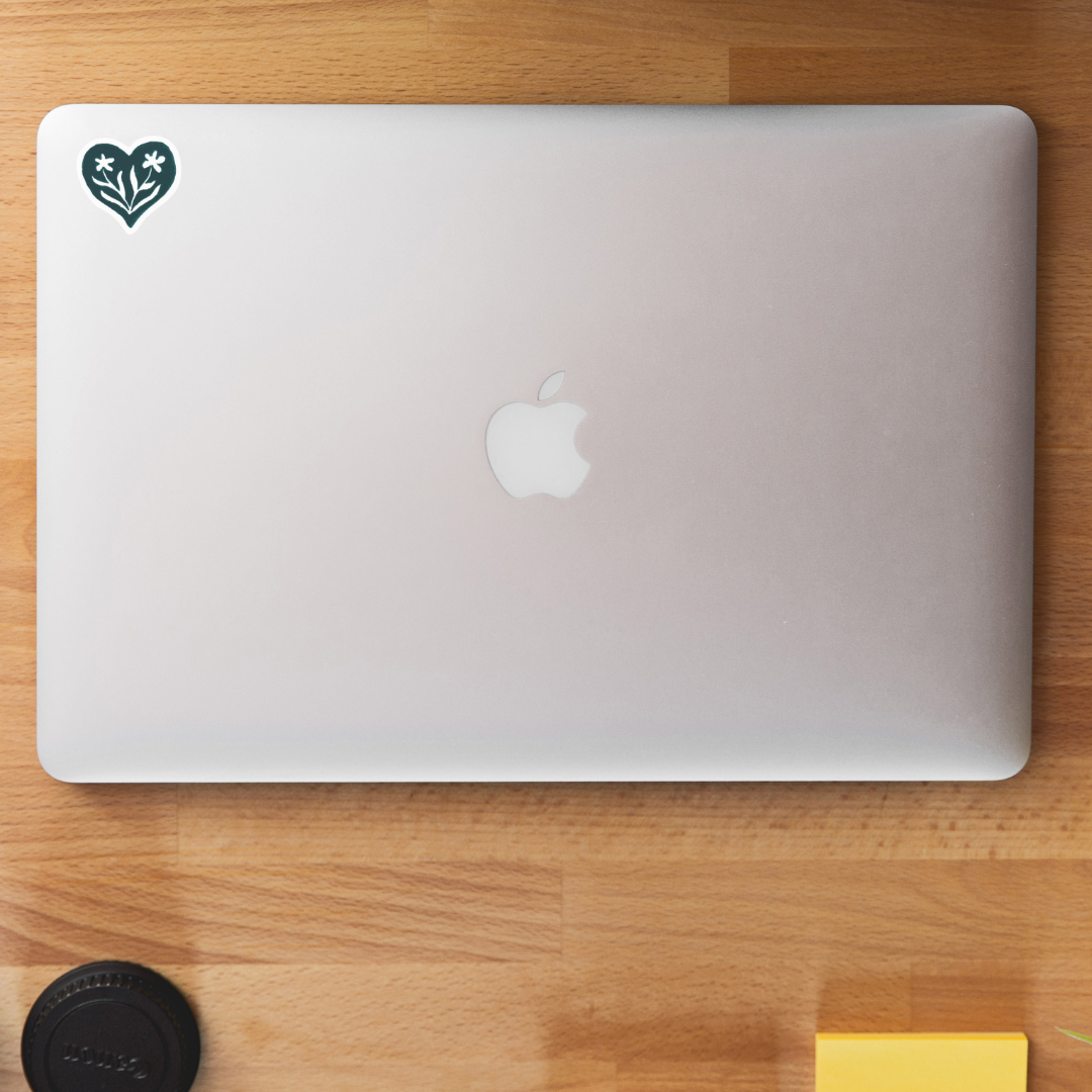 Garden Heart Sticker | 1" Waterproof Vinyl Sticker
