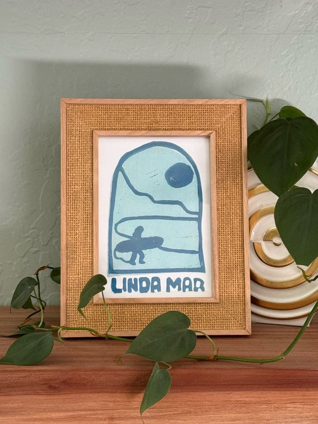 Linda Mar Linocut Print