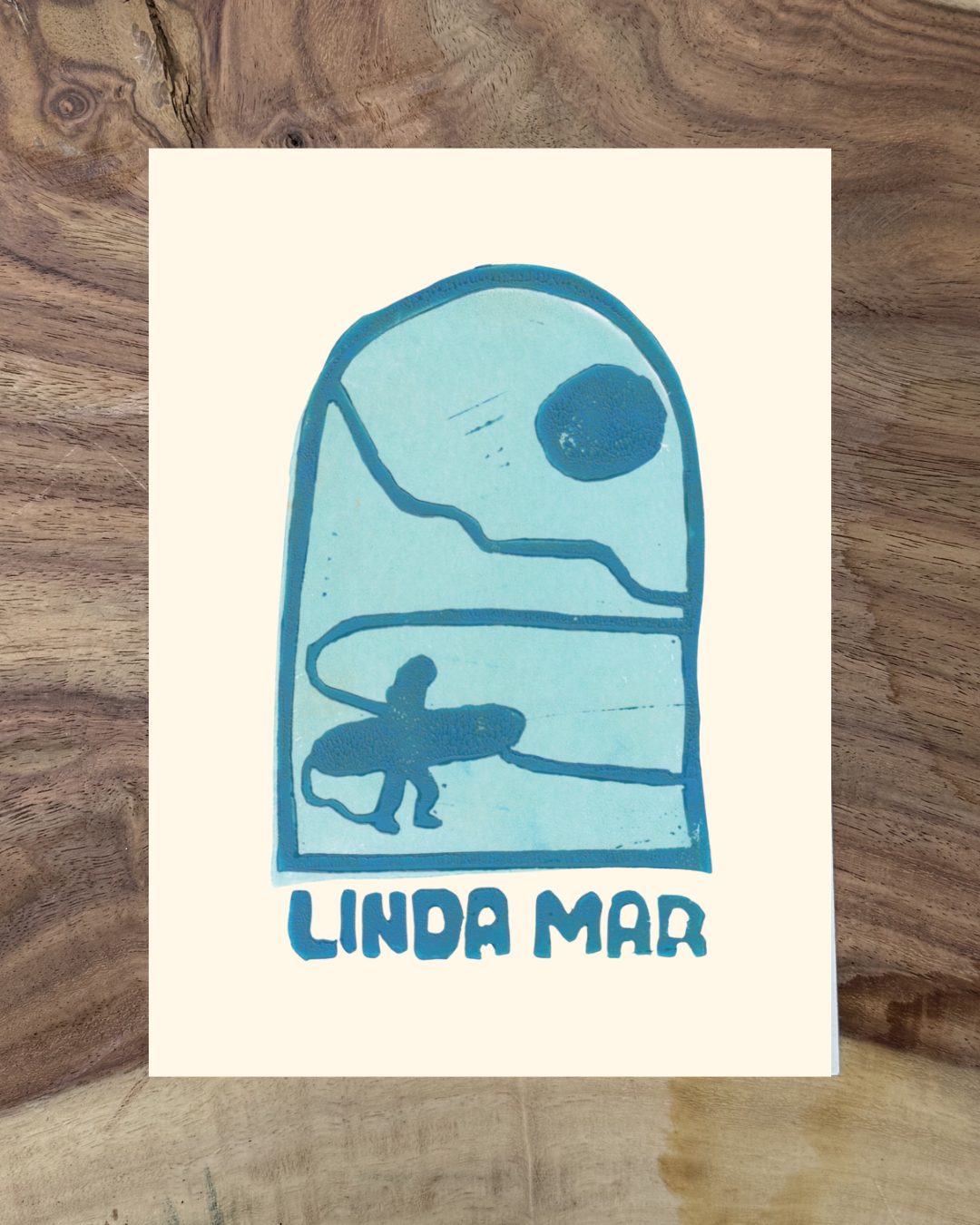 Linda Mar Linocut Print