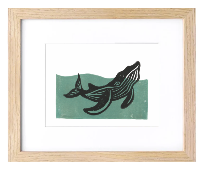 Breaching Whale Print