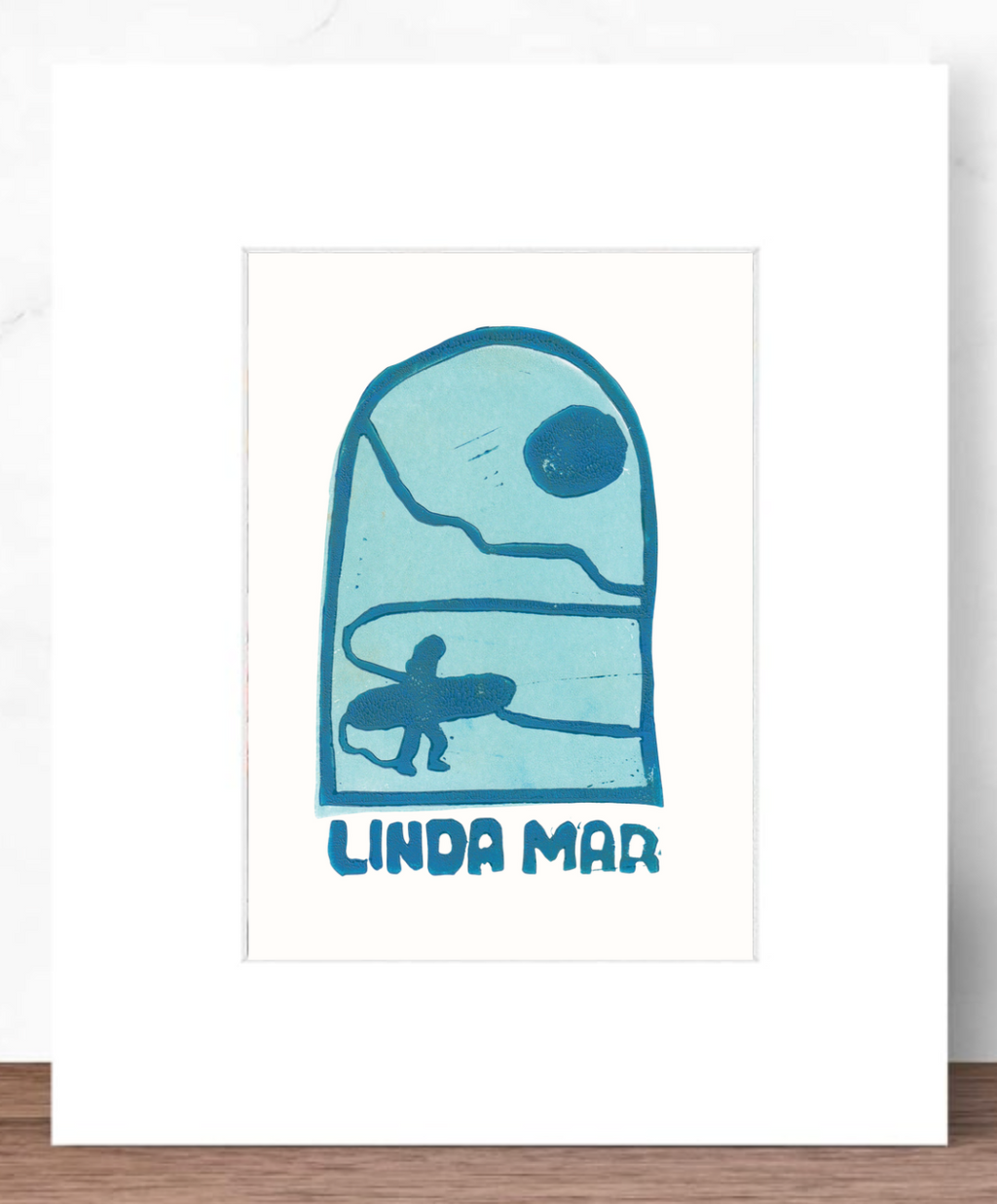 Linda Mar Linocut Print