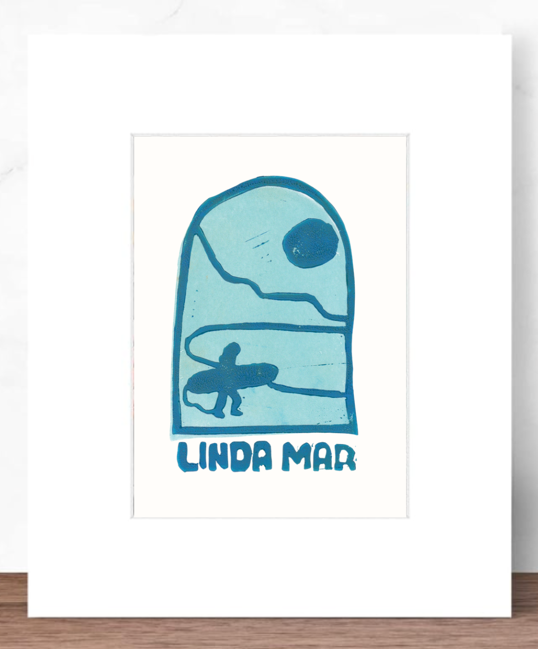 Linda Mar Linocut Print