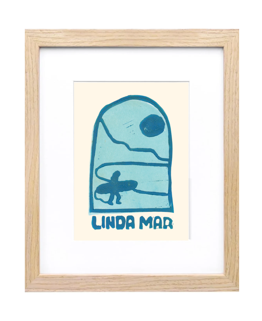 Linda Mar Linocut Print