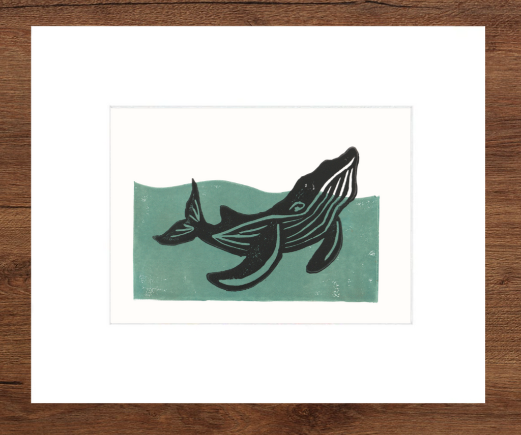 Breaching Whale Print