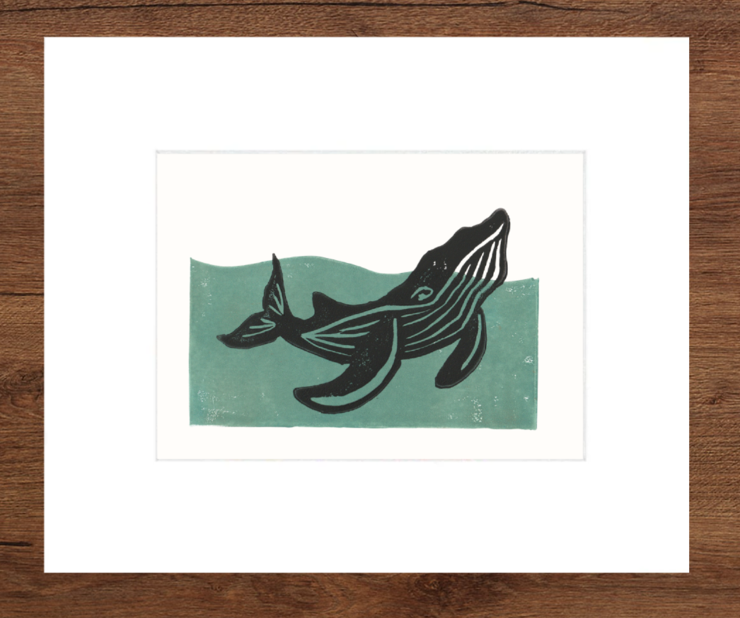 Breaching Whale Print
