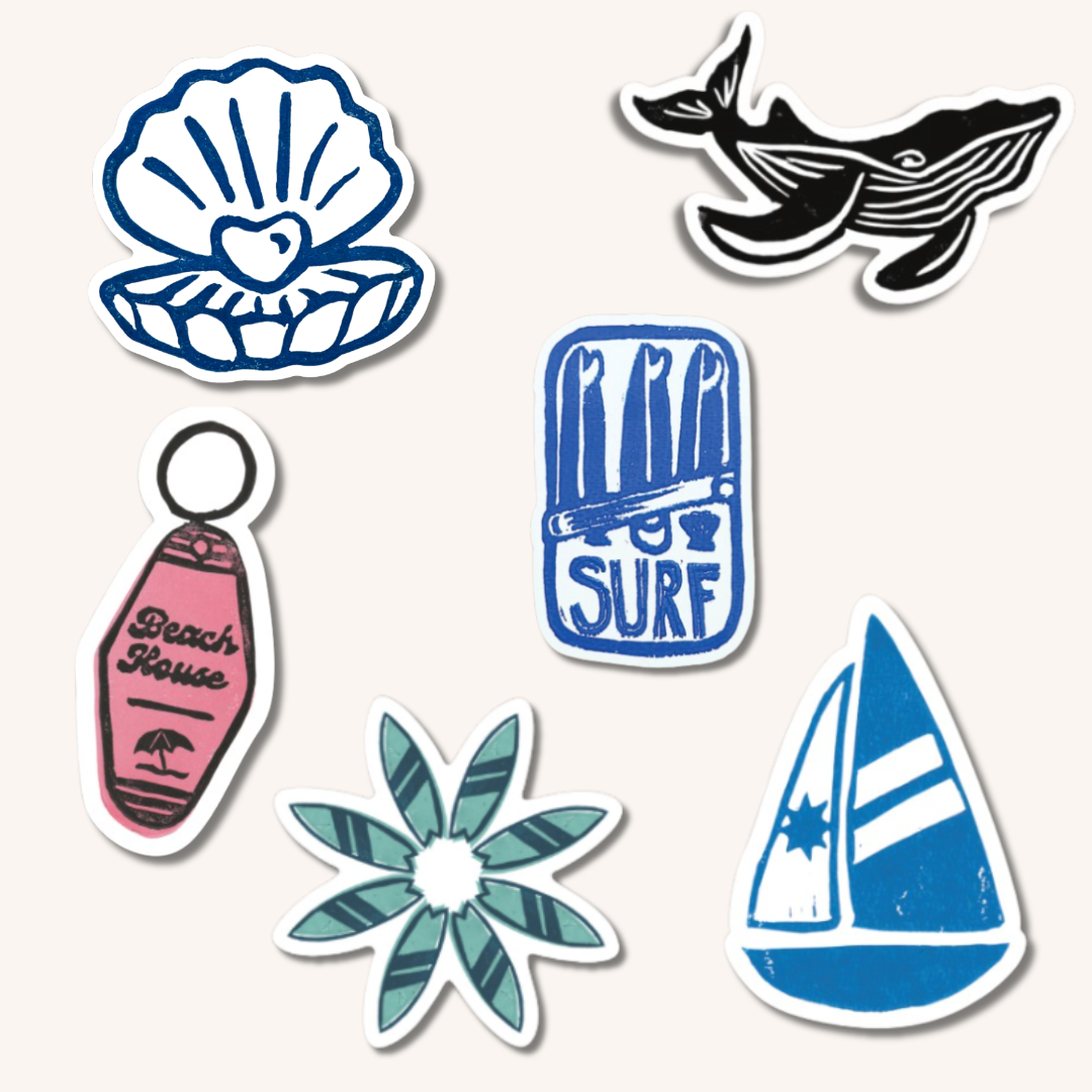 Coastal Sticker Collection | 2" Waterproof Vinyl Stickers